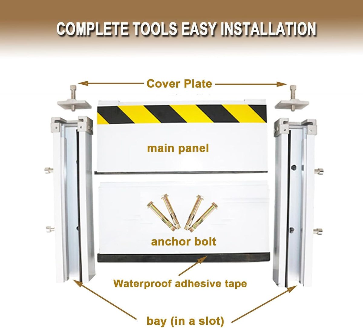 Flood Protection Baffle, Reusable Flood Barrier Shield Aluminum, Heavy Duty Unit Module Design QJSZMEI