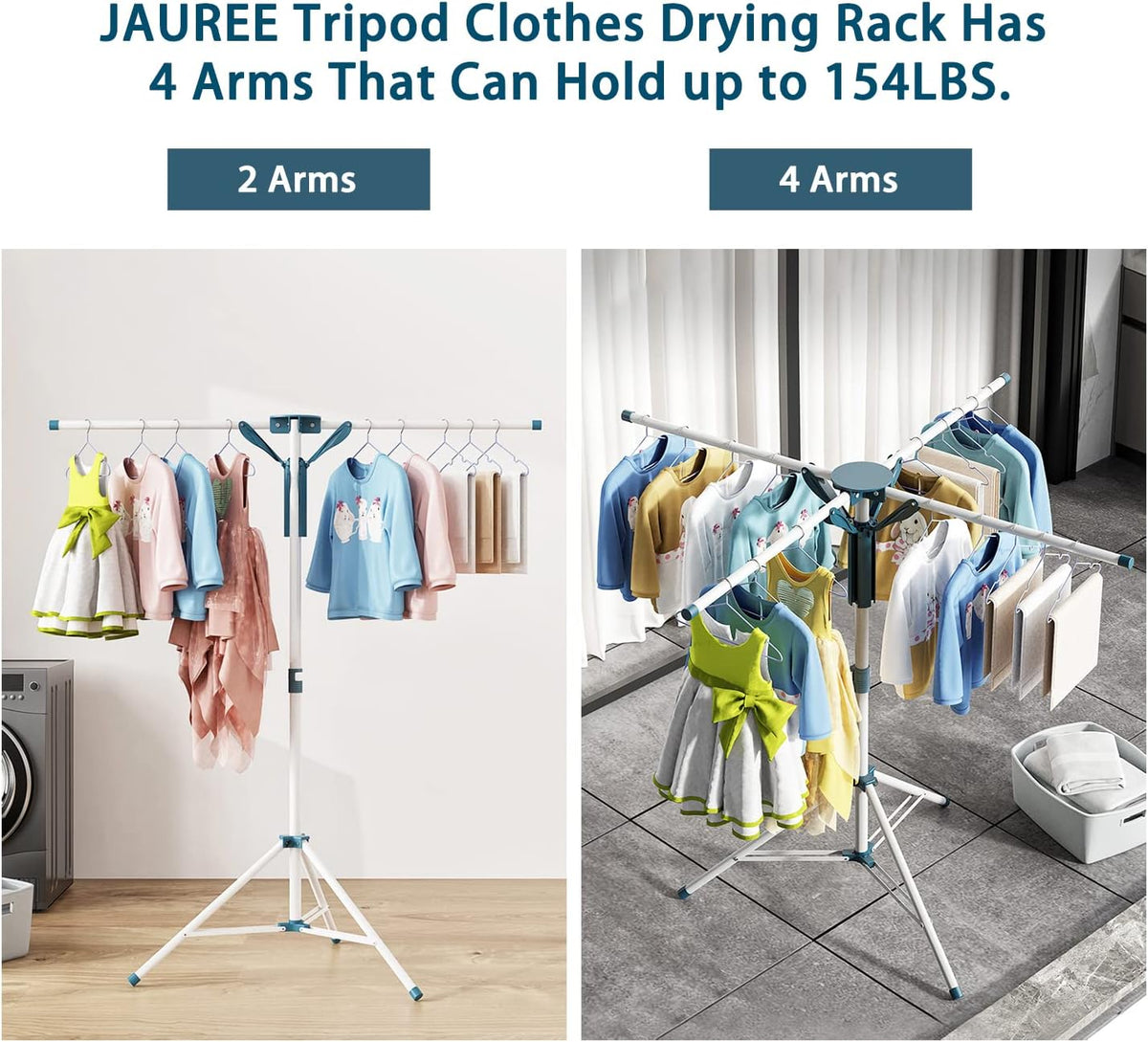 Tripod Clothes Drying Rack Folding Indoor, Portable Drying Rack Clothing