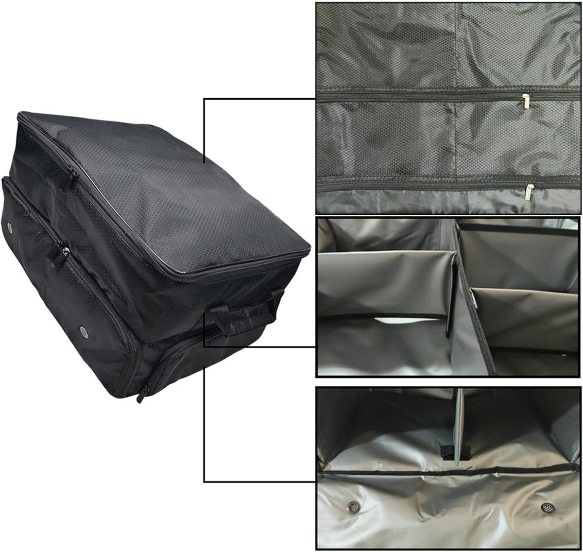 Golf Trunk Organizer Locker Bag Portable Zipper 2 Layer Golf Storage Bag Unbranded