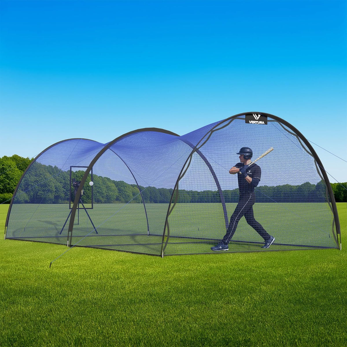 Portable Batting Cage 22ft x 12ft x 8ft Baseball & Softball Batting Cage