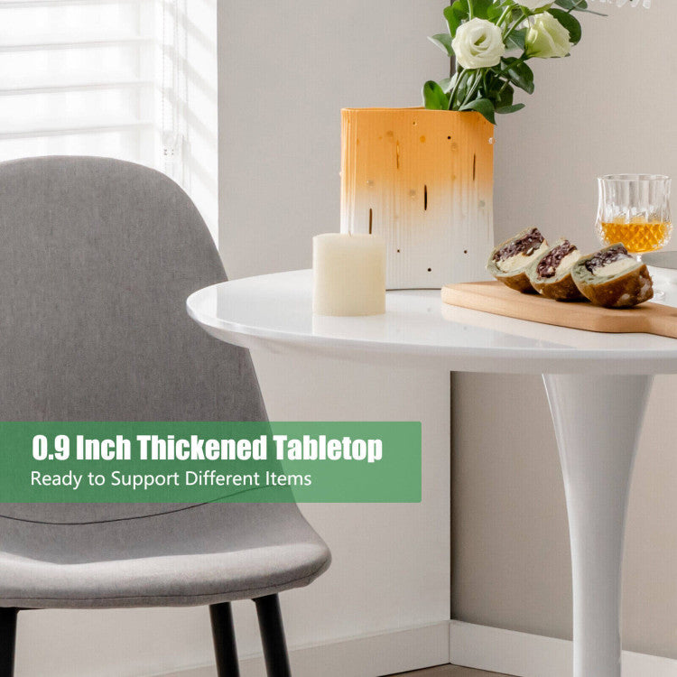32 Inch Modern Tulip Round Dining Table with MDF Top