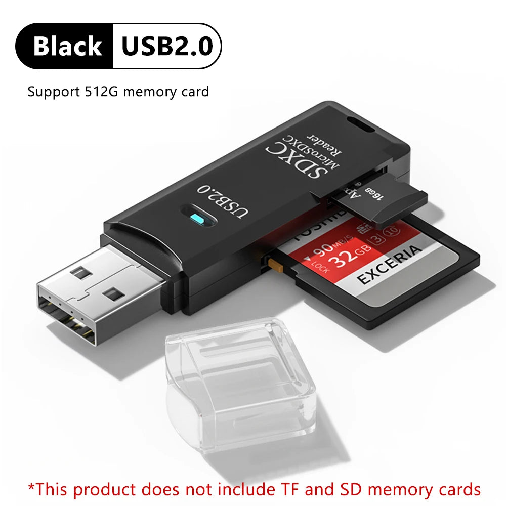 2 in 1 USB 3.0 Card Reader Micro TF sd card Reader usb adapter High Speed Cardreader TF Memory card For PC Laptop Accessories