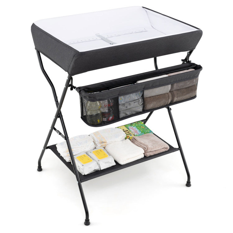 Baby Storage Foldable Diaper Changing Table