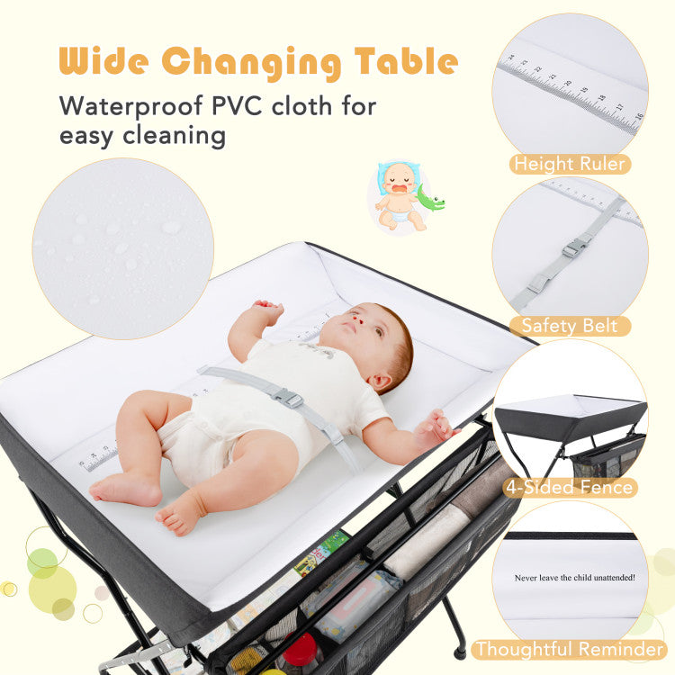 Baby Storage Foldable Diaper Changing Table