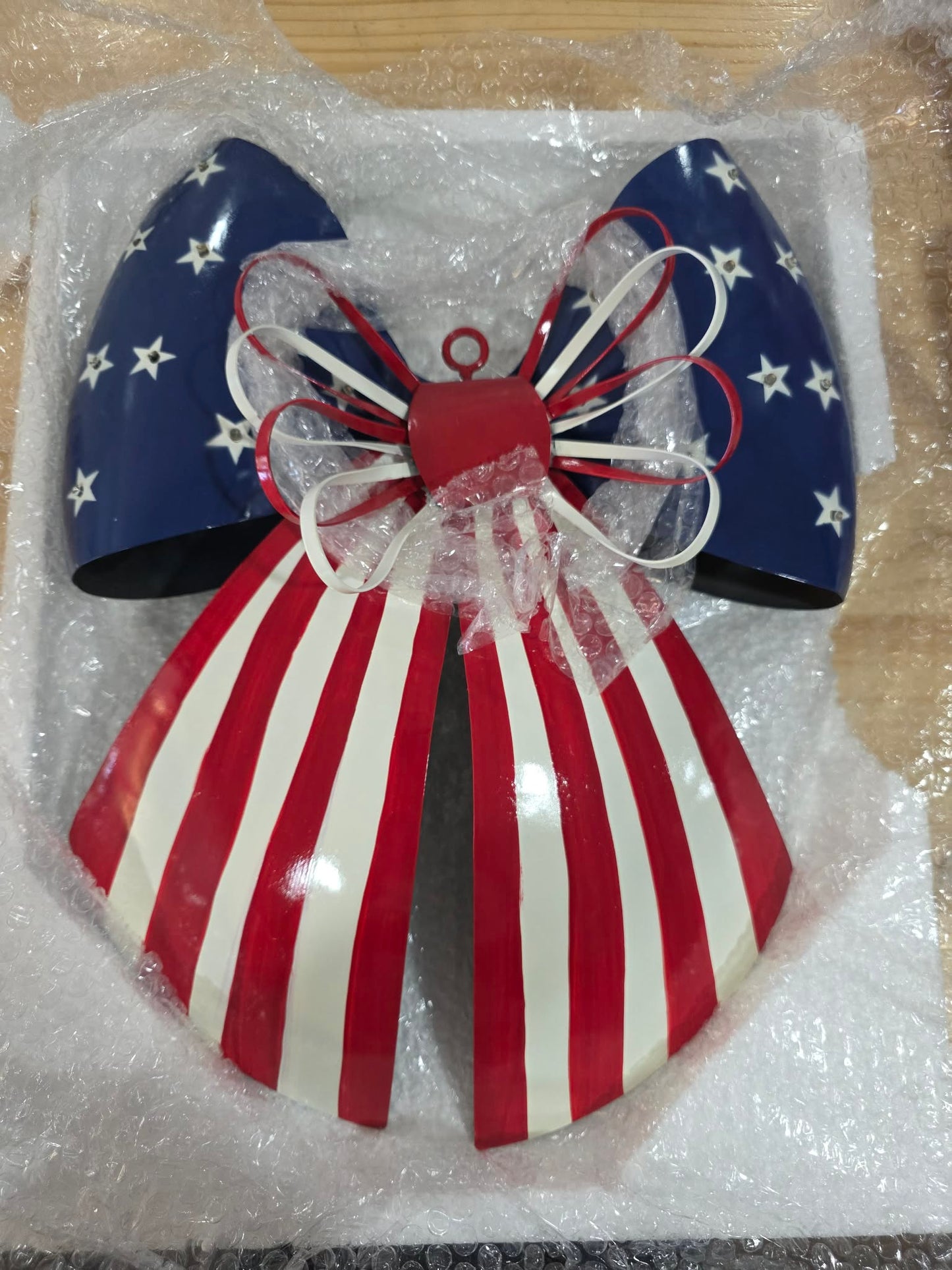 Lit Red, White and Blue Metal Swag