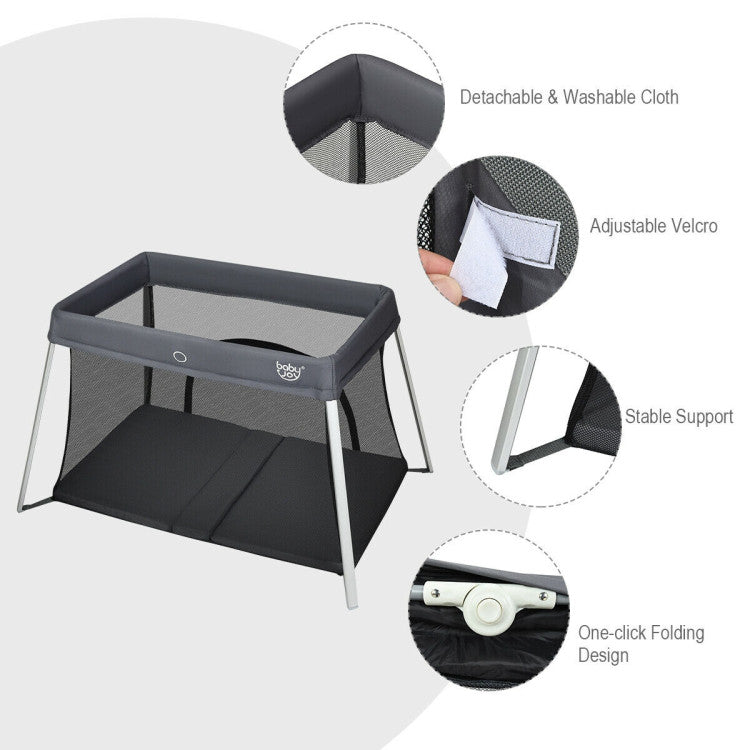 Lightweight Foldable Baby Playpen with Carrying Bag