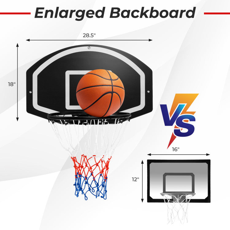 Wall Mounted Basketball Set for Kids Teens Adults Costway