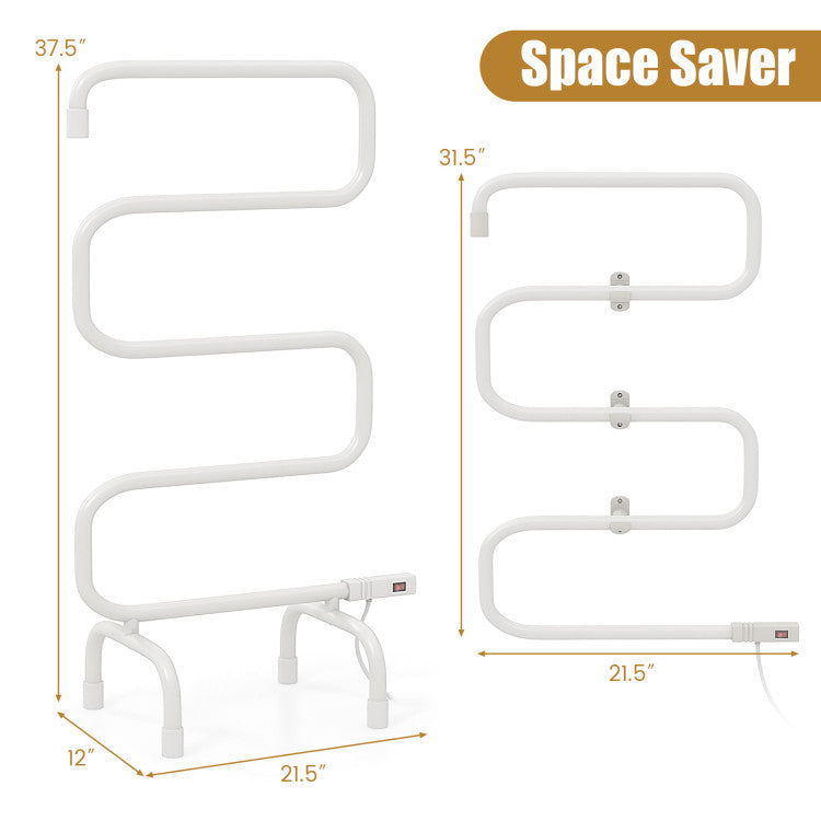 100W Electric Towel Warmer Drying Rack Costway