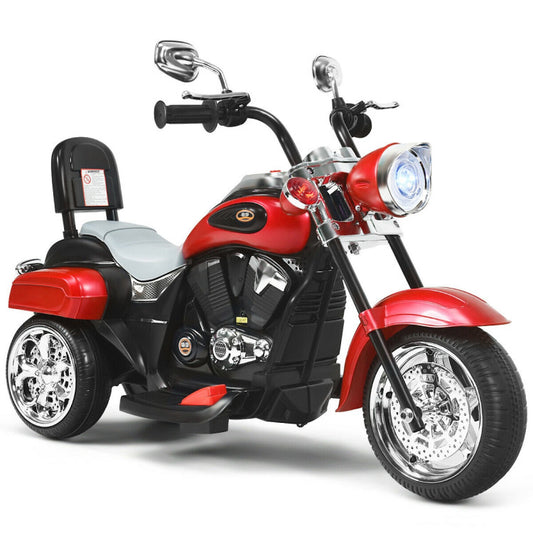 6V Powered Toddler 3-Wheel Motorbike Ride On Toy with Horn and Headlight