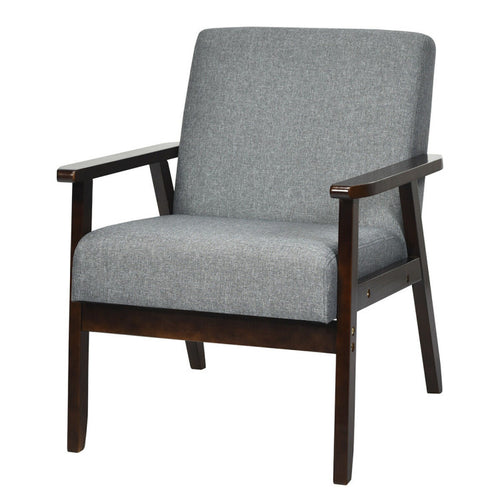 Mid-Century Retro Fabric Accent Armchair for Living Room