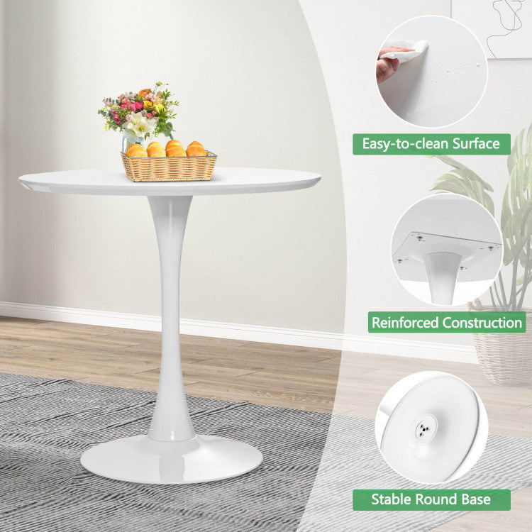 32 Inch Modern Tulip Round Dining Table with MDF Top