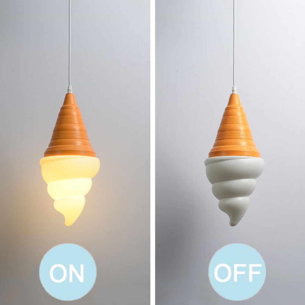 Ice Cream Chandelier Spiral Cone Decorative Pendant Light Fixture Onebao