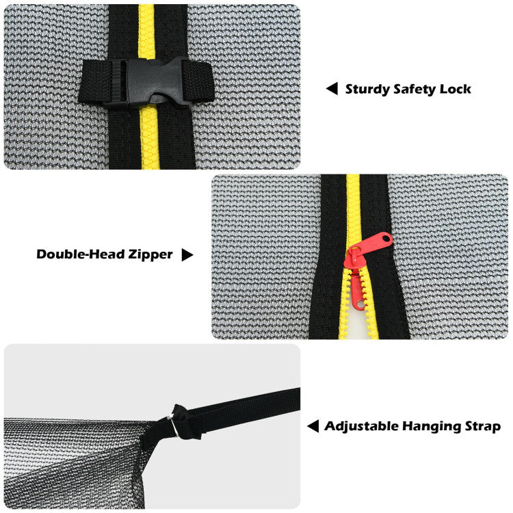 10FT Replacement Weather-Resistant Trampoline Safety Enclosure Net Costway