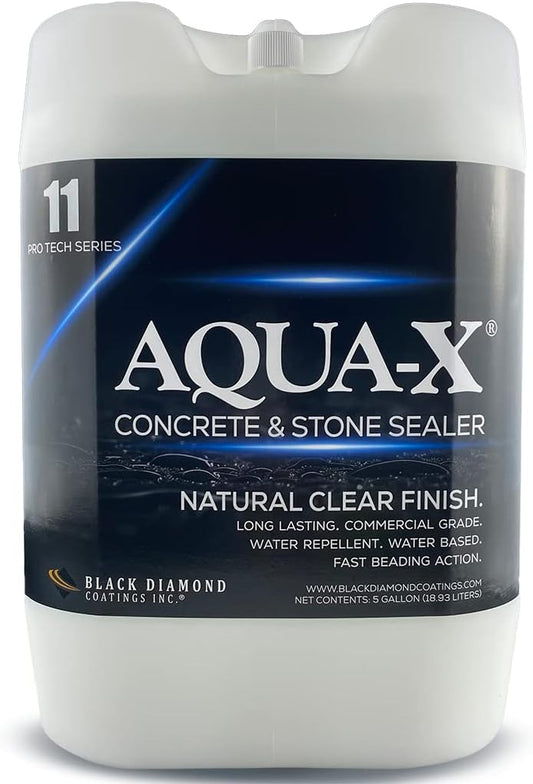 5 Gal. AQUA-X 11 Clear Penetrating Concrete Sealer & Stone | Natural Finish | Professional Grade