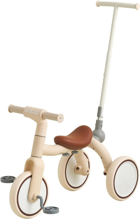 4-in-1 Toddler Tricycle with Adjustable Push Handle for 1-4 Year Old