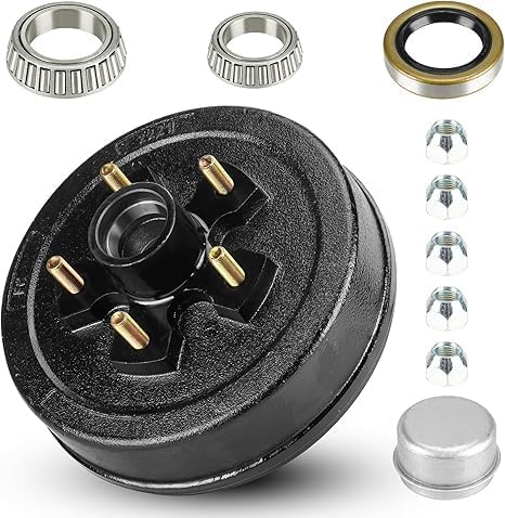 Trailer Brake Drum Kit, 5-Hole on 5" Bolt Circle Brake Drum for 3500 lb Axles SEHNSUCHT