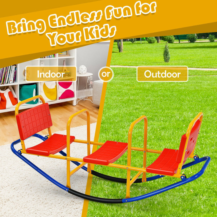 Outdoor Kids Seesaw Swivel Teeter for 3 to 8 Years Old