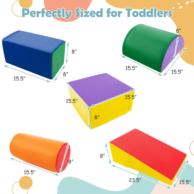 5-Piece Kids Climb and Crawl Activity Playset