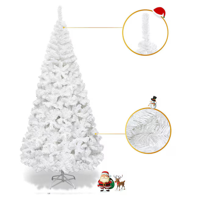 8-ft White Artificial Christmas Tree
