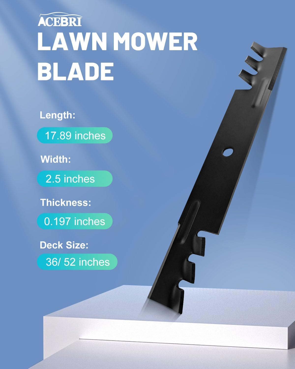 ACEBRI Mulching Blades 36/52/54" Fits for Ariens 52 Ikon XD for Bad Boy