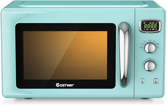 Retro Countertop Microwave Oven, 0.9Cu.ft, 900W Microwave Oven, with 5 Micro Power