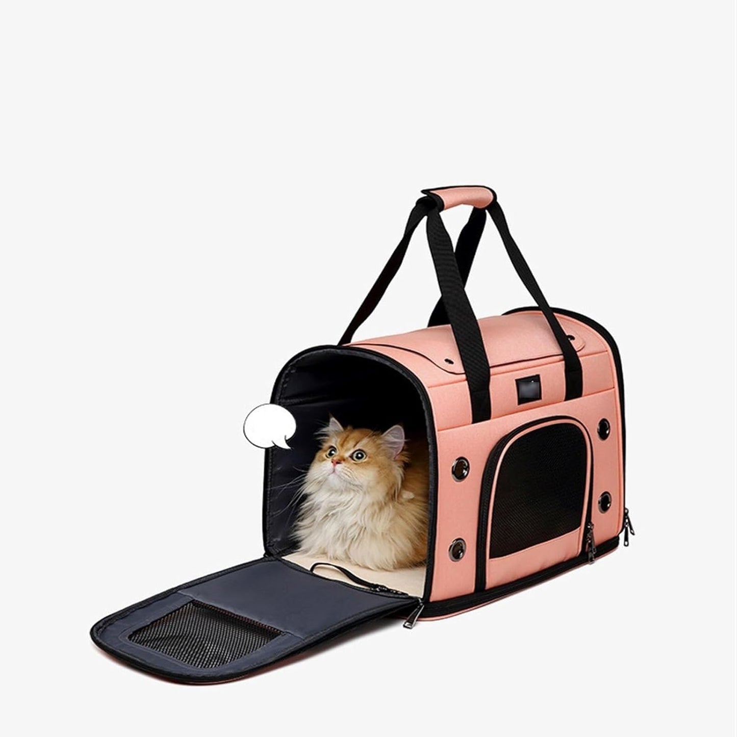 Gray - Pet Trolley Case with Wheels, Pet Carrier for Cats Dogs 15 lbs with Telescopic Handle Jiupter