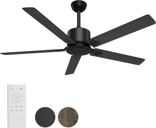 BECLOG Ceiling Fan with Remote Control, Ceiling Fans 52" Outdoor/Indoor with 6 Speeds Beclog
