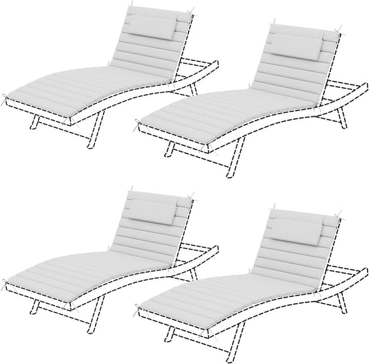 Sundale Outdoor Olefin Quilted Lounge Cushion Set of 4 Sundale