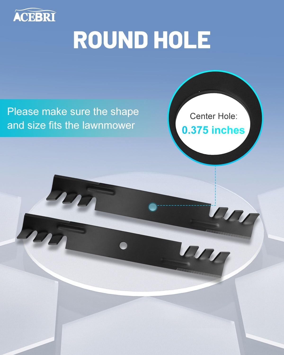 ACEBRI Mulching Blades 36/52/54" Fits for Ariens 52 Ikon XD for Bad Boy