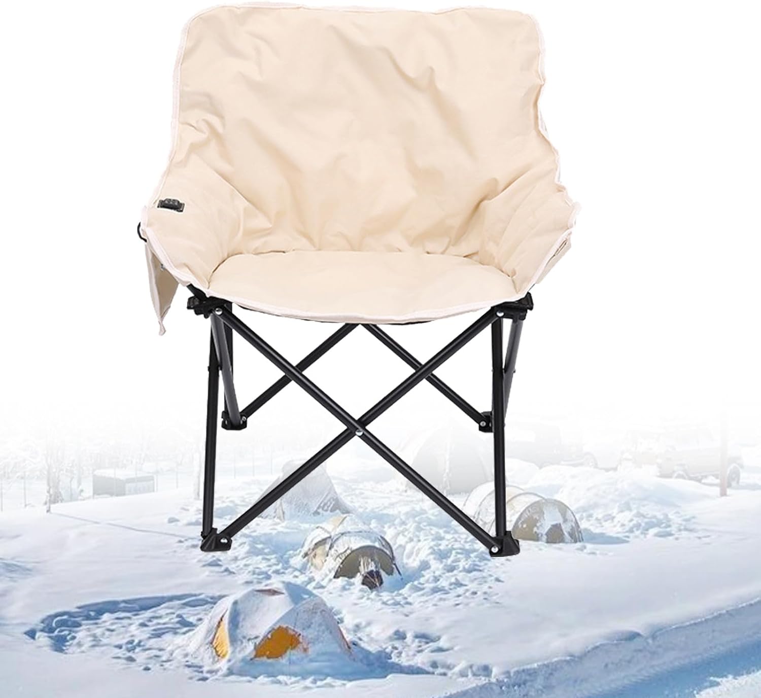 NYMFEA Heated Camping Chair Oversized, Outdoor Portable Heated Folding Chairs NYMFEA