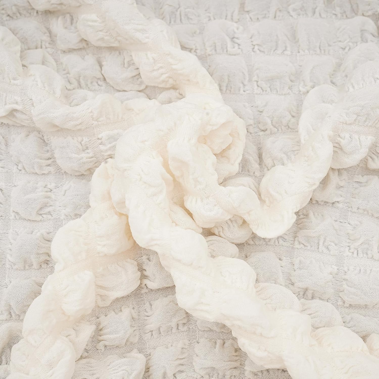 Couch Covers Armchair Stretch Slipcover (Cream White, Small) venionwa