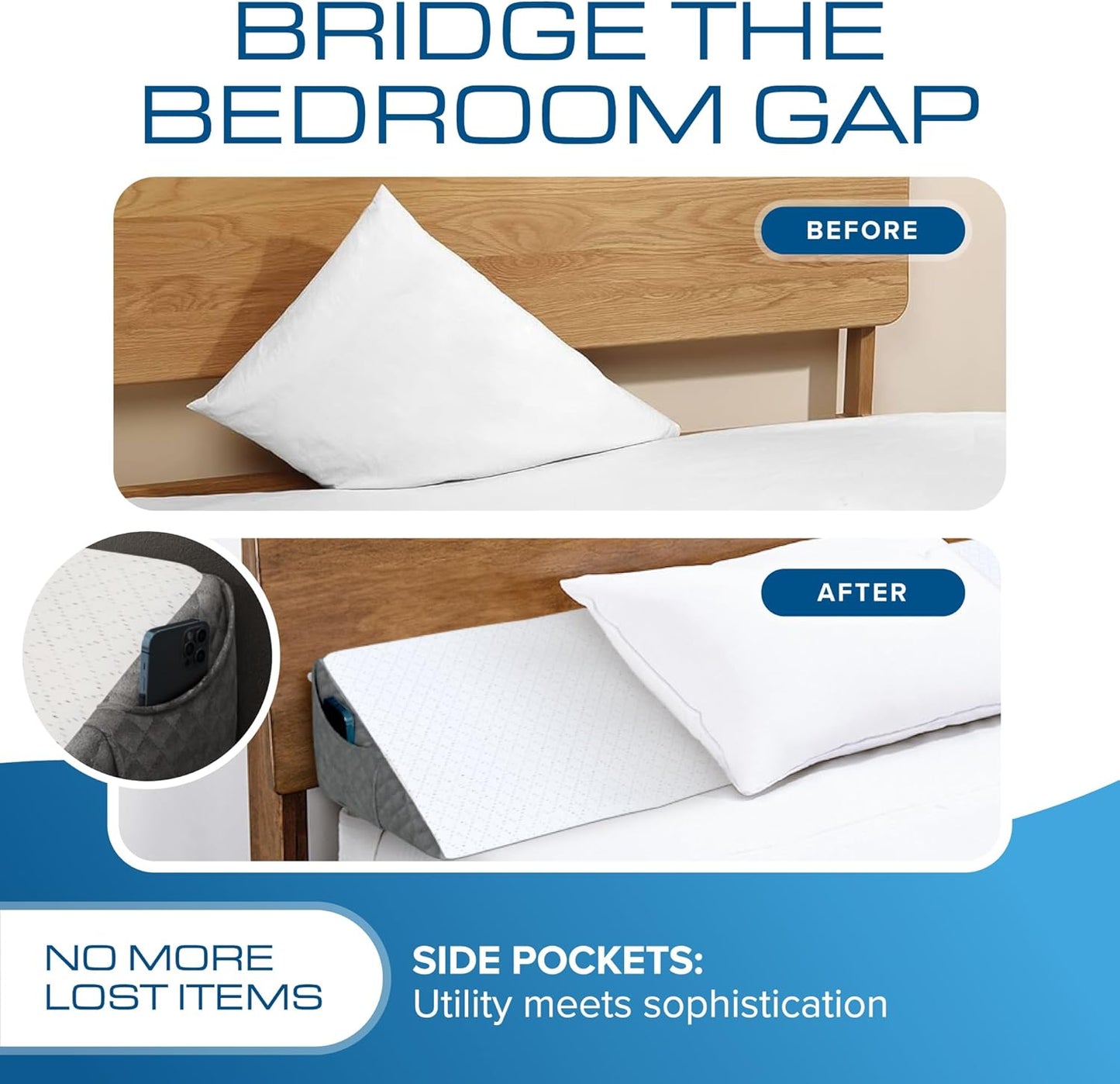 Kölbs Bed Wedge Headboard Pillow, Flippable 2 Sided, Instantly Change Your Decor8x10 Kolbs