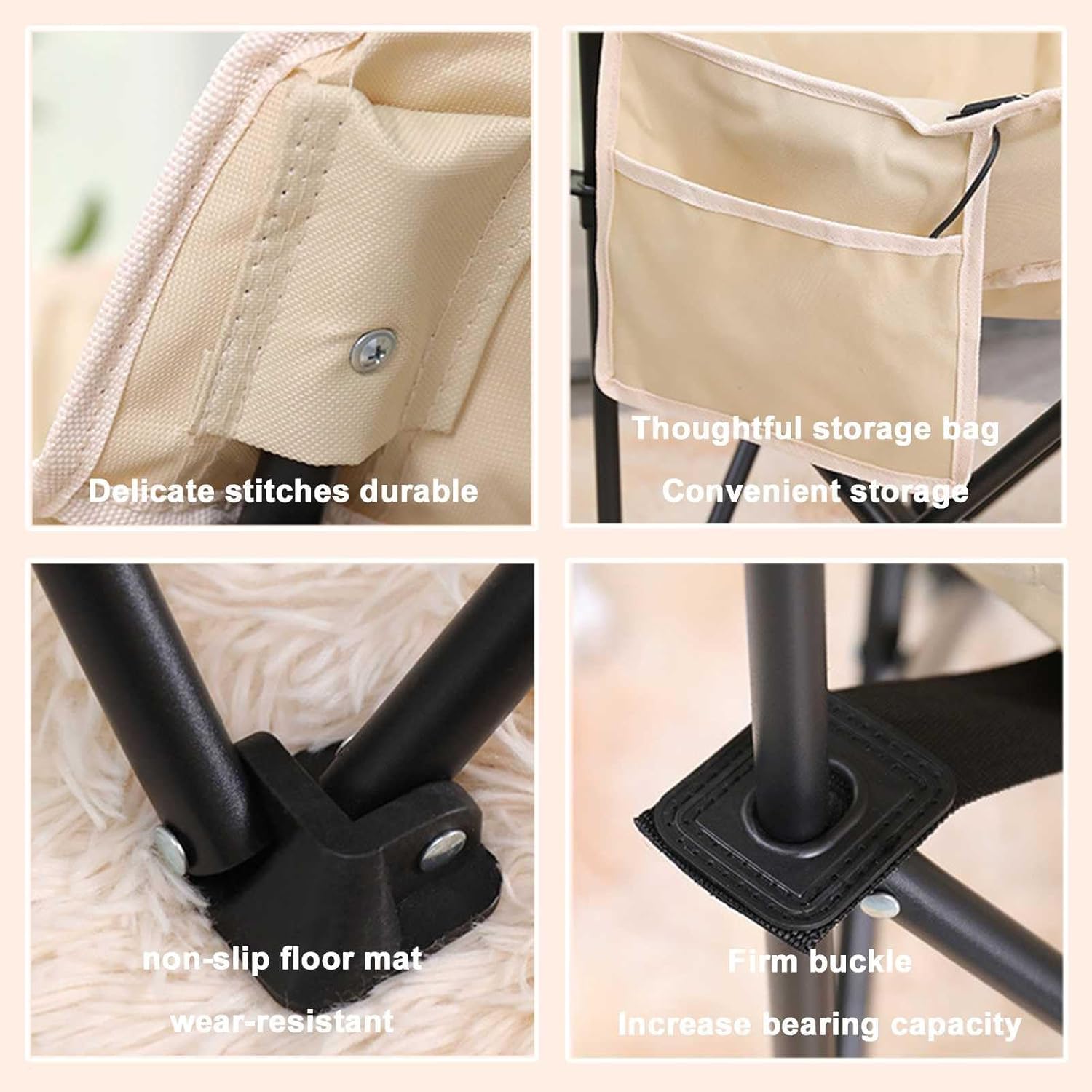 NYMFEA Heated Camping Chair Oversized, Outdoor Portable Heated Folding Chairs NYMFEA