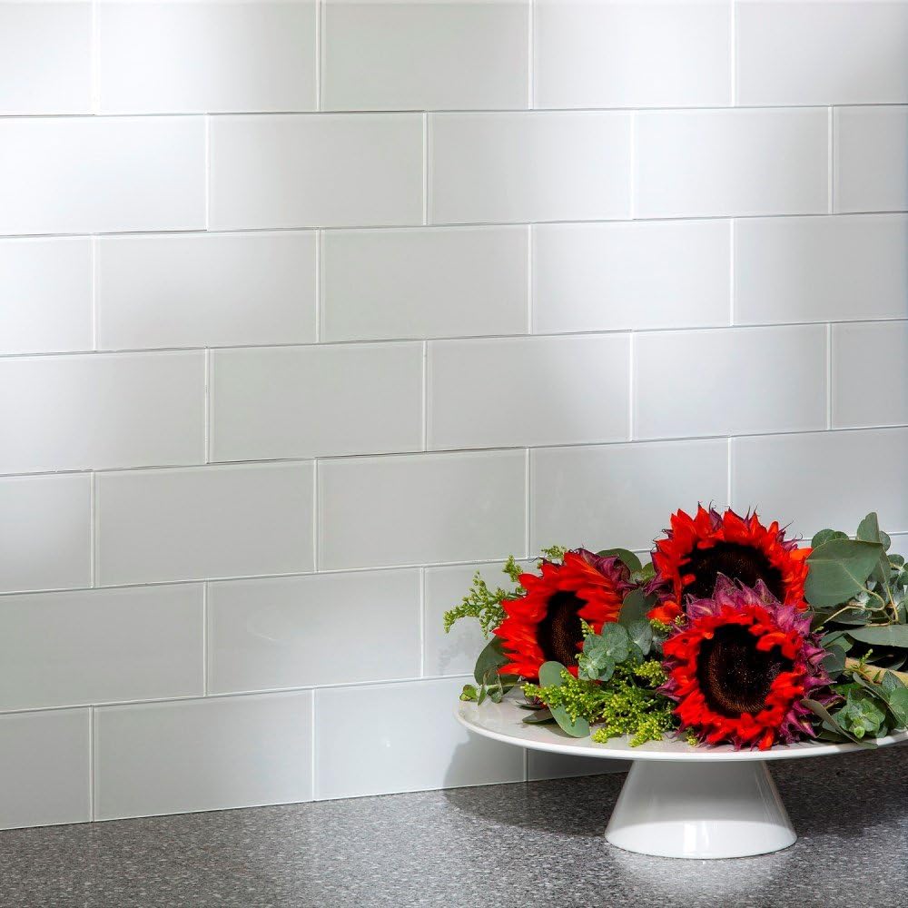 Glass Backsplash Tile - Leather Peel & Stick