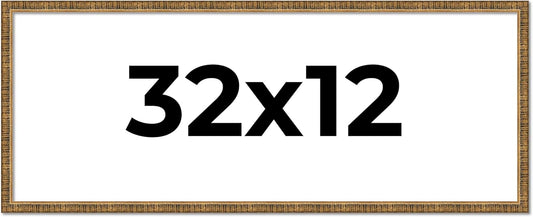 CountryArtHouse 32x12 Frame Gold Solid Wood Picture Frame Country Art