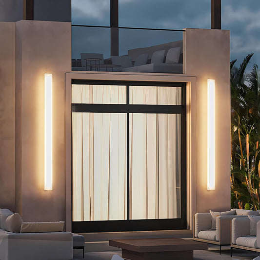 2 Pack 47.2In Long Outdoor Wall Lights 35W Exterior Wall Light 3000K Outdoor Wall Mount Lighting Coinmit
