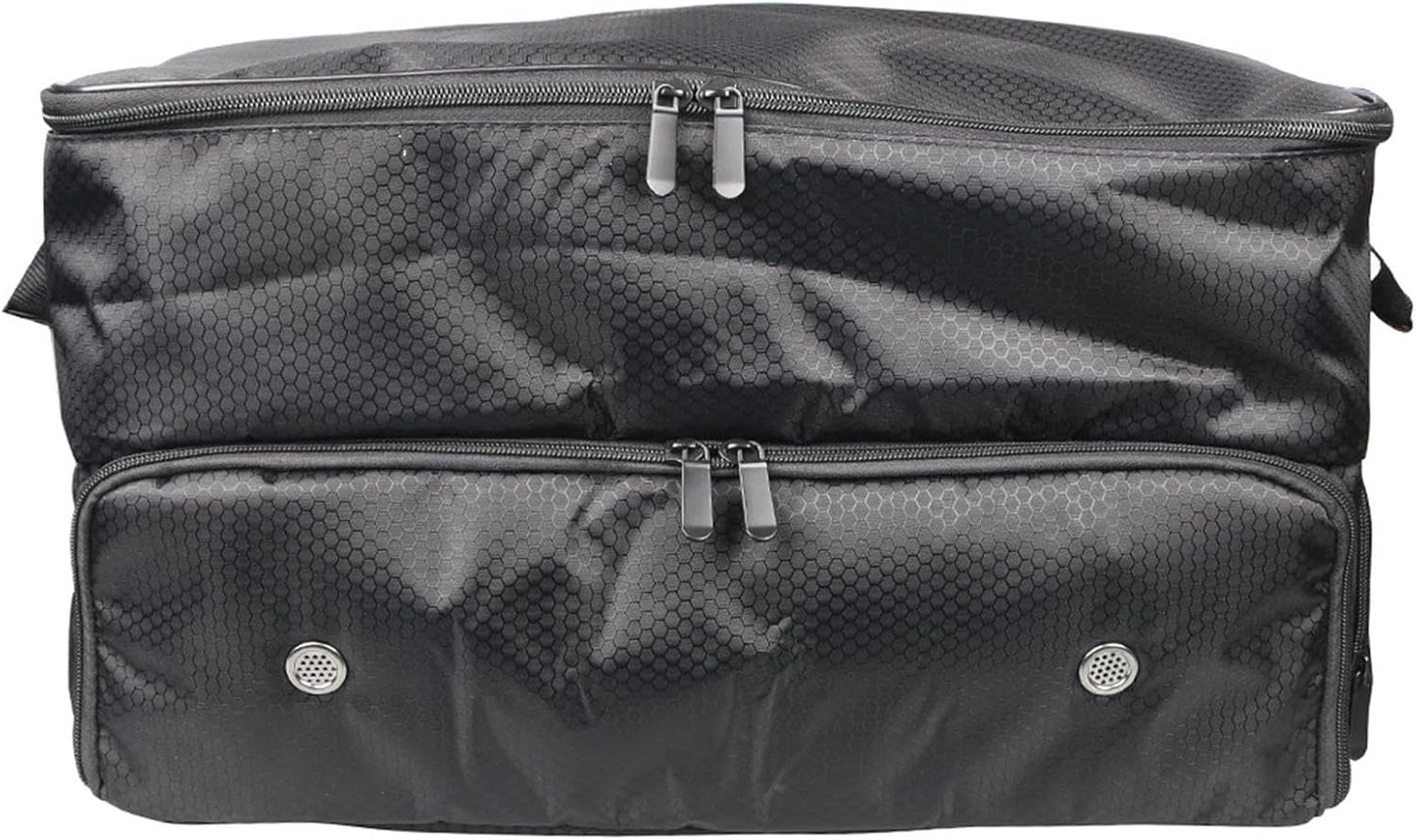Golf Trunk Organizer Locker Bag Portable Zipper 2 Layer Golf Storage Bag Unbranded