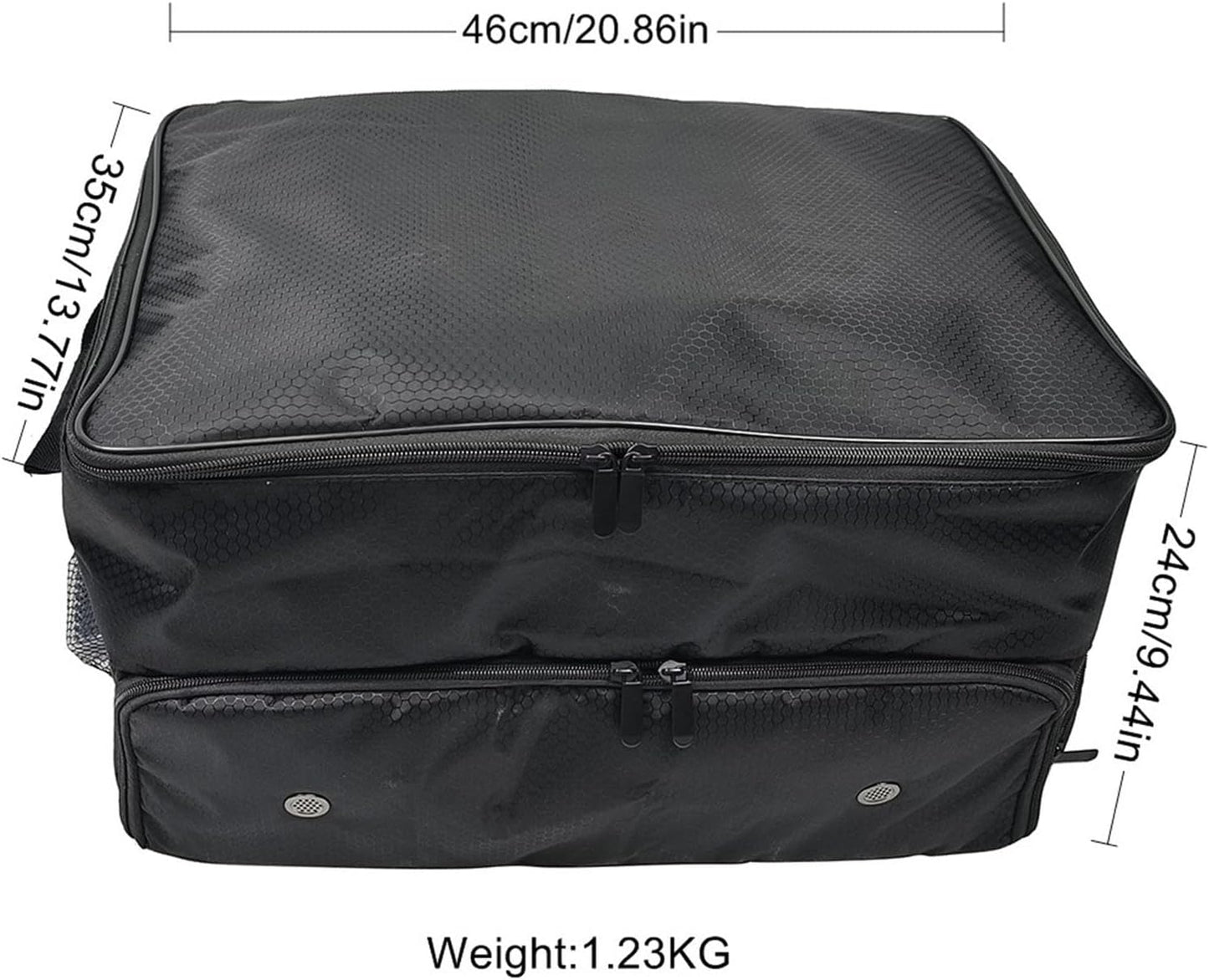 Golf Trunk Organizer Locker Bag Portable Zipper 2 Layer Golf Storage Bag Unbranded