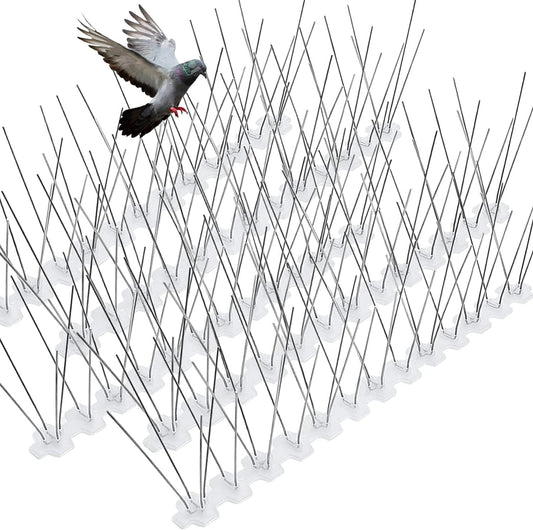 Bird Spikes for Pigeons Small Birds Stainless Steel 200 feet Coverage Outdoor