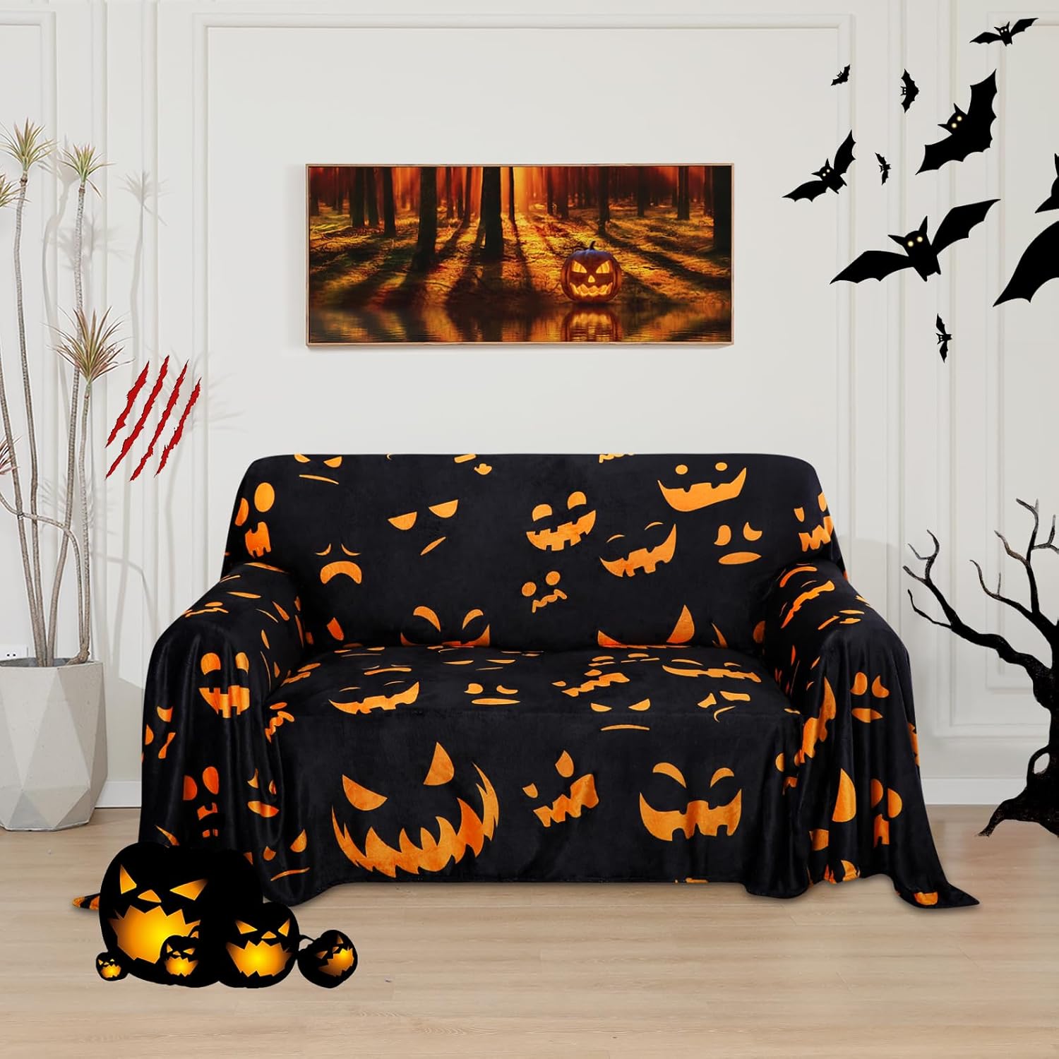 Easy-Going 80X118 inches Halloween Loveseat Sofa Cover Easy Going