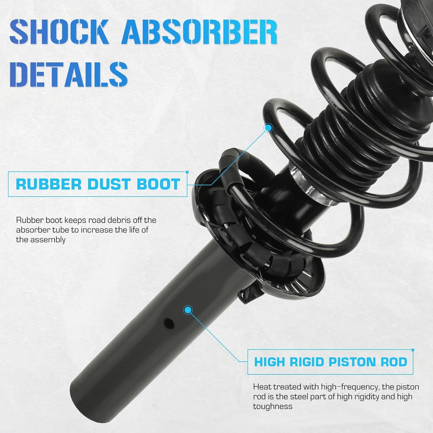 Front Complete Struts w/Coil Springs Shock Absorbers for 06-13 Audi A3/A3 Quattro ILONPA