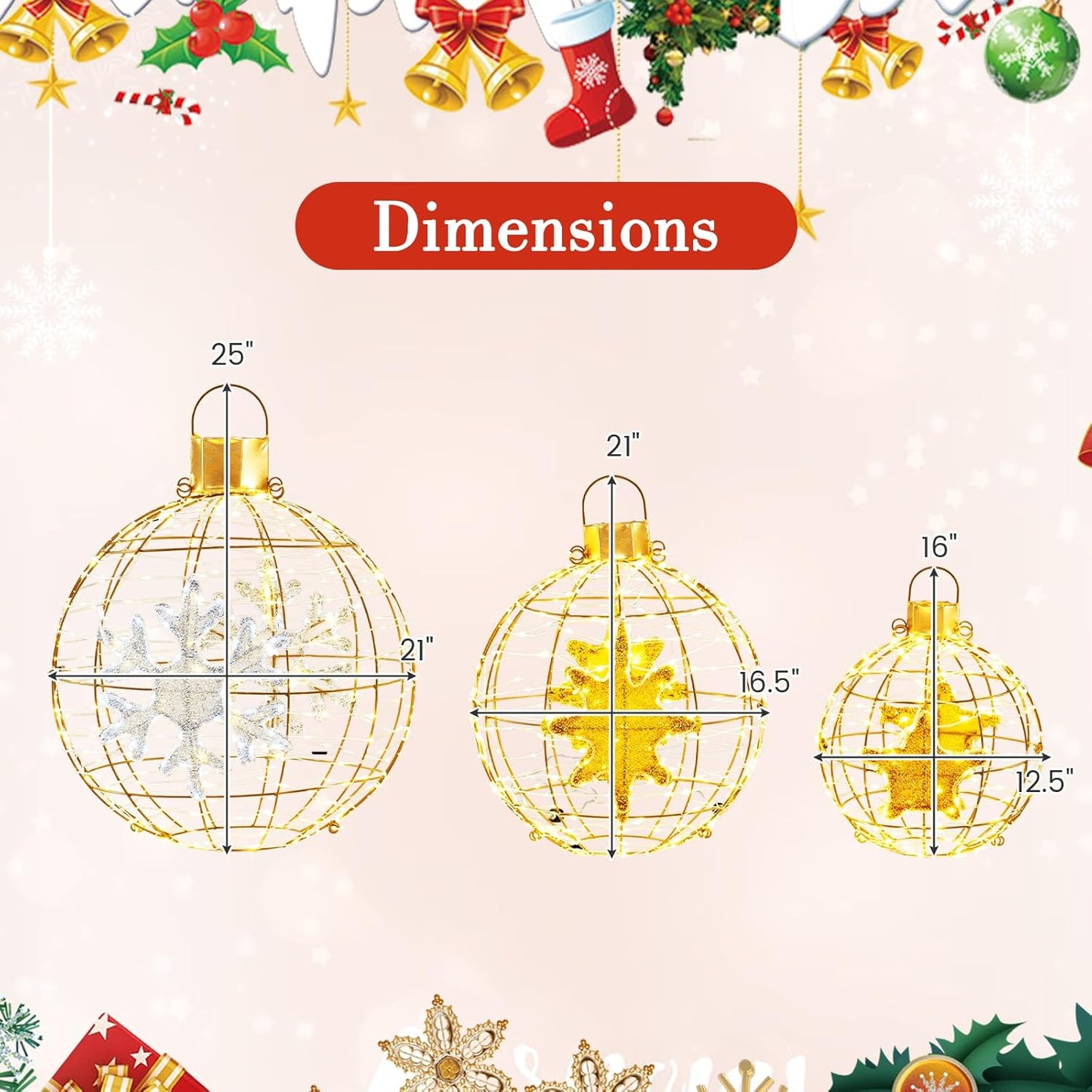 Goplus Pre-Lit Lantern Balls Set - Premium Holiday Decor
