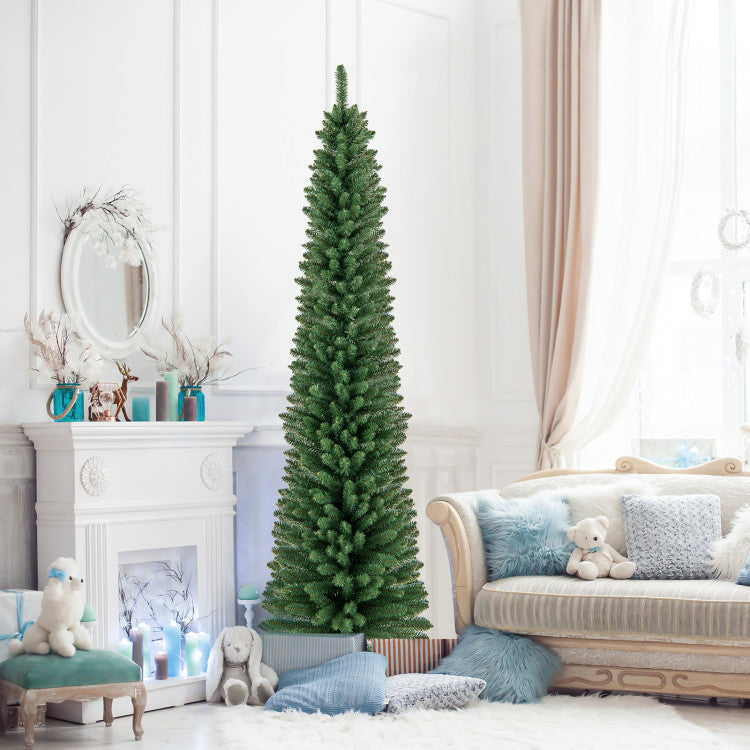 7 Ft Pencil Christmas Tree with 523 Memory Wire Branch Tips