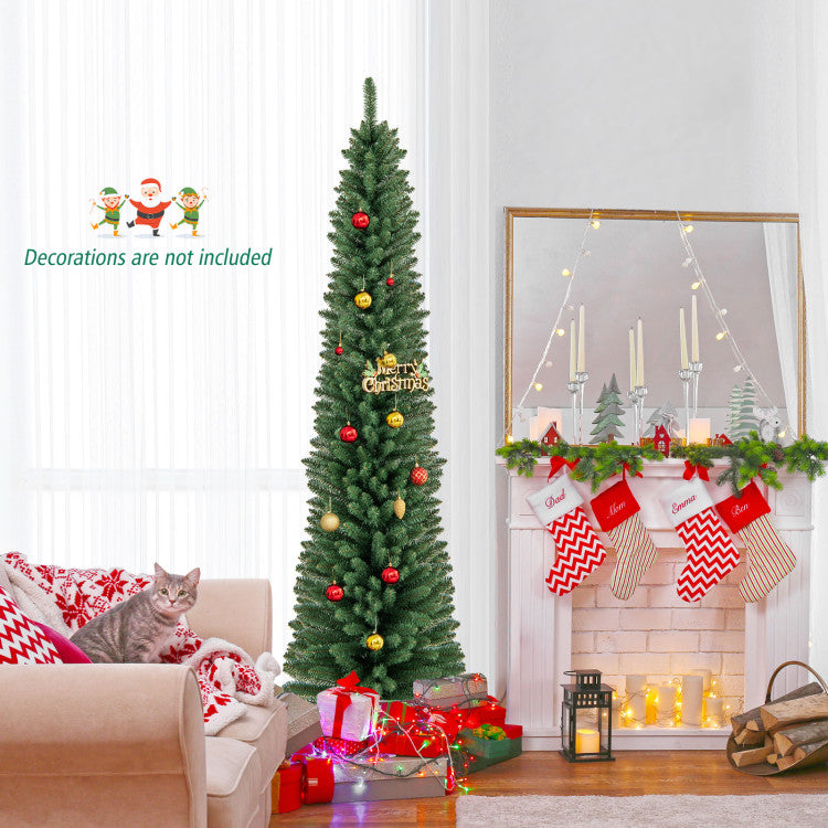 7 Ft Pencil Christmas Tree with 523 Memory Wire Branch Tips