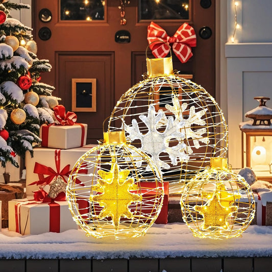 Goplus Pre-Lit Lantern Balls Set - Premium Holiday Decor