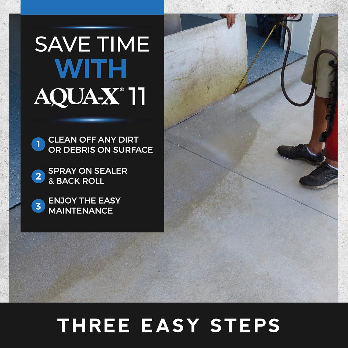 5 Gal. AQUA-X 11 Clear Penetrating Concrete Sealer & Stone | Natural Finish | Professional Grade