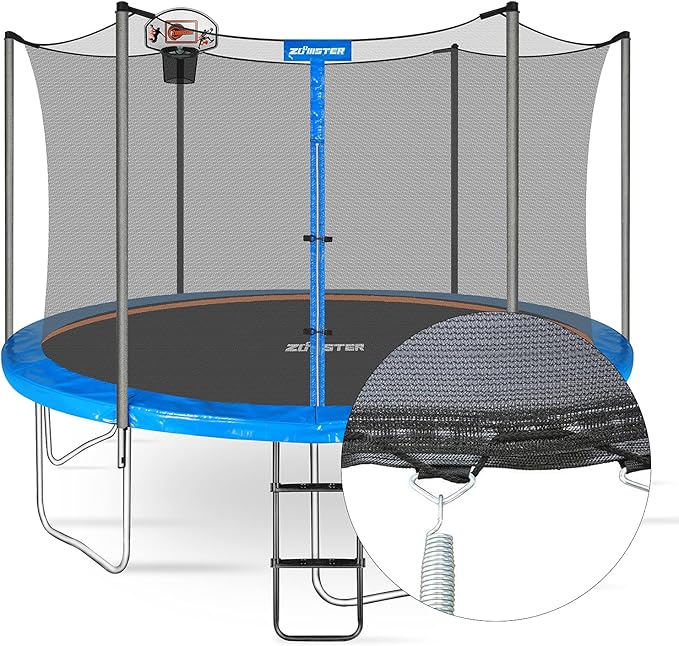 Trampoline Replacement Safety Enclosure Net for 6 Straight Poles Round Frame Trampolines Zoomster