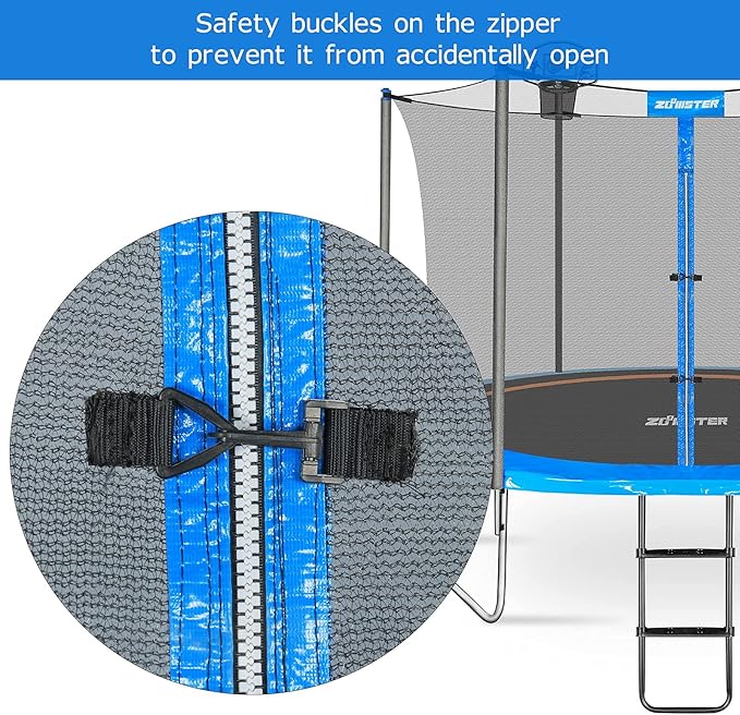 Trampoline Replacement Safety Enclosure Net for 6 Straight Poles Round Frame Trampolines Zoomster