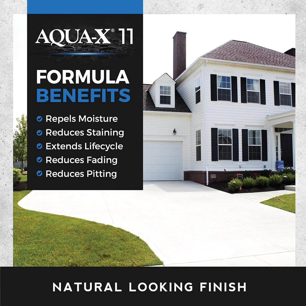 5 Gal. AQUA-X 11 Clear Penetrating Concrete Sealer & Stone | Natural Finish | Professional Grade