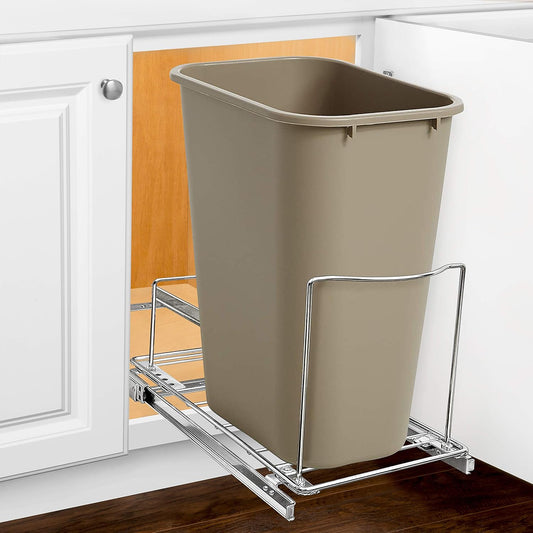 Pull-Out Trash Can Drawer – Sliding Organizer for Kitchen Cabinet or Under-Sink Use